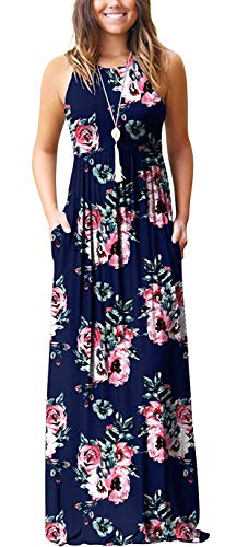 PCEAIIH Women's Maxi Dress Casual Deep V Short Sleeve Floral Ladies Wrap Long Dress with Pockets
