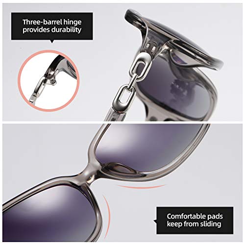 AOMASTE Retro Square Polarized Sunglasses for Women 100% UV400 Protection Lens Driving Outdoor Eyewear