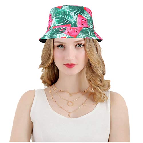 MengPa Unisex Bucket Hat Men Women Summer Travel Sun Fisherman Hats Reversible