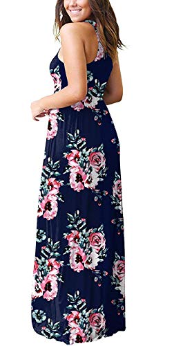 PCEAIIH Women's Maxi Dress Casual Deep V Short Sleeve Floral Ladies Wrap Long Dress with Pockets