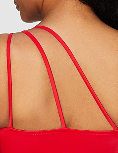 Iris & Lilly Women's One Shoulder Cut Out Swimsuit