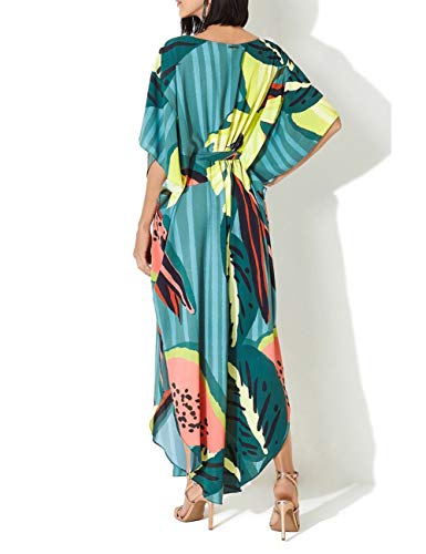Bsubseach Swimsuit Cover Up for Swimwear Women Kaftan Dresses Summer Caftan with Drawstring
