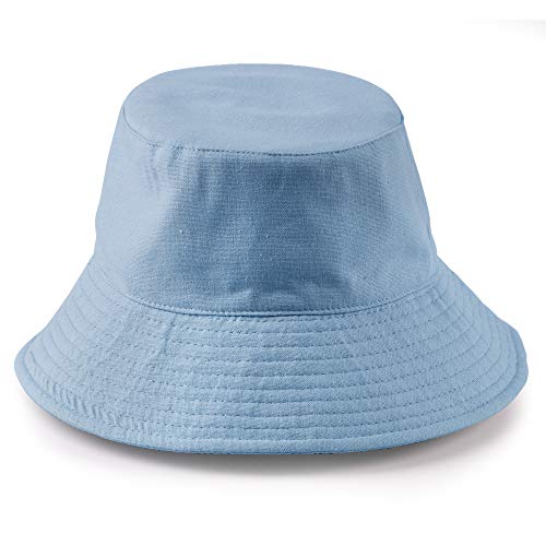 Anycosy Cotton Bucket Hat Women Summer Outdoor Floppy Sun Cap Packable with Big Wide Brim