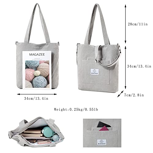 Makukke Corduroy Totes Bag - Women's Shoulder Handbags Big Capacity Shopping Bag
