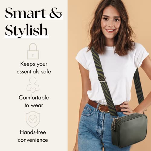 Lily England Ladies Cross Body Bag - Handbag with Adjustable Wide Strap & Gold Purse Chain - Multipurpose Shoulder & Crossbody Bags for Women