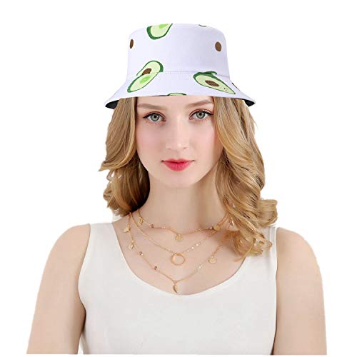 MengPa Unisex Bucket Hat Men Women Summer Travel Sun Fisherman Hats Reversible