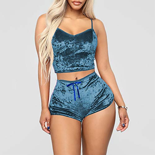 Sexy Lingerie for Women Naughty Erotic Outfits Women Velvet Deep V Camisole Bow Shorts Set Bra Underwear Slutty Underwears Nightwear Sets for Ladies