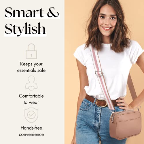 Lily England Ladies Cross Body Bag - Handbag with Adjustable Wide Strap & Gold Purse Chain - Multipurpose Shoulder & Crossbody Bags for Women