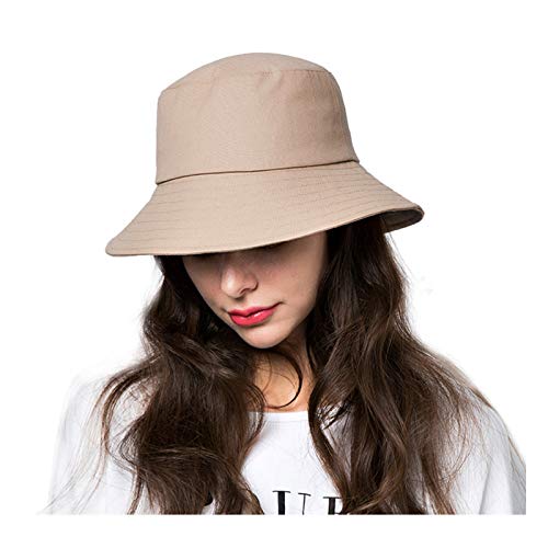 Anycosy Cotton Bucket Hat Women Summer Outdoor Floppy Sun Cap Packable with Big Wide Brim