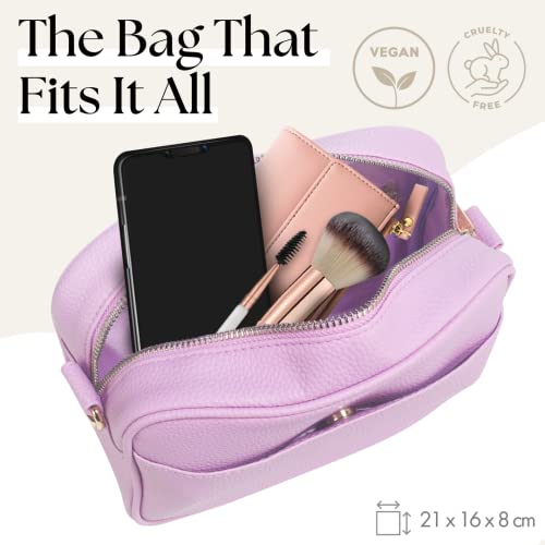 Lily England Ladies Cross Body Bag - Handbag with Adjustable Wide Strap & Gold Purse Chain - Multipurpose Shoulder & Crossbody Bags for Women