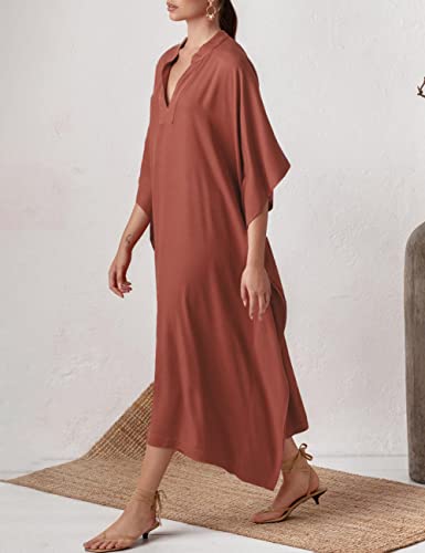 Bsubseach Swimsuit Cover Up for Swimwear Women Kaftan Dresses Summer Caftan with Drawstring