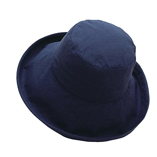 Anycosy Cotton Bucket Hat Women Summer Outdoor Floppy Sun Cap Packable with Big Wide Brim