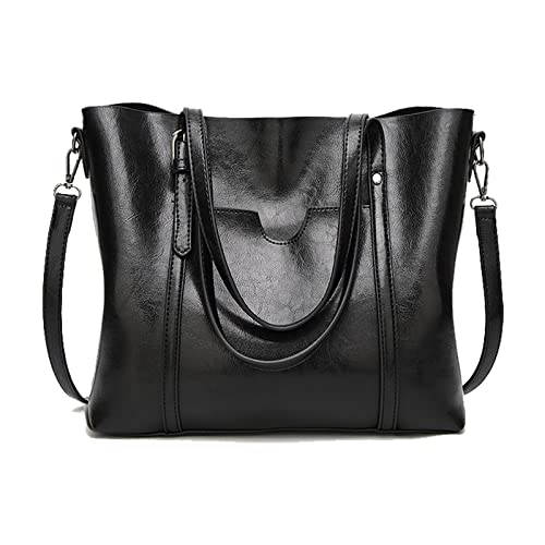 Aileese Womens Soft Leather Handbags Large Capacity Retro Vintage Top-Handle Casual Tote Shoulder Bags
