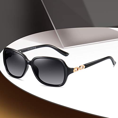AOMASTE Retro Square Polarized Sunglasses for Women 100% UV400 Protection Lens Driving Outdoor Eyewear