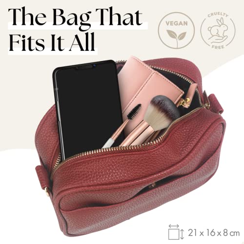 Lily England Ladies Cross Body Bag - Handbag with Adjustable Wide Strap & Gold Purse Chain - Multipurpose Shoulder & Crossbody Bags for Women