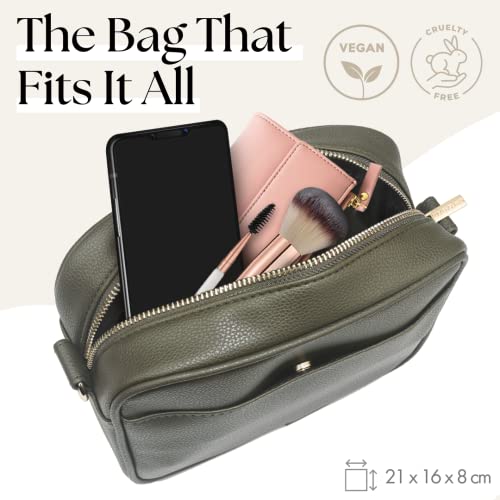 Lily England Ladies Cross Body Bag - Handbag with Adjustable Wide Strap & Gold Purse Chain - Multipurpose Shoulder & Crossbody Bags for Women