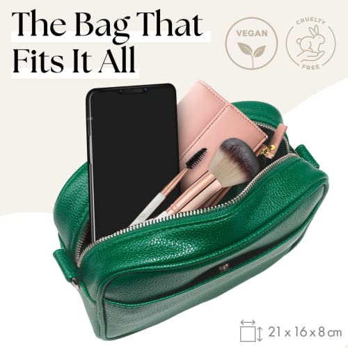Lily England Ladies Cross Body Bag - Handbag with Adjustable Wide Strap & Gold Purse Chain - Multipurpose Shoulder & Crossbody Bags for Women