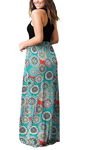 PCEAIIH Women's Maxi Dress Casual Deep V Short Sleeve Floral Ladies Wrap Long Dress with Pockets