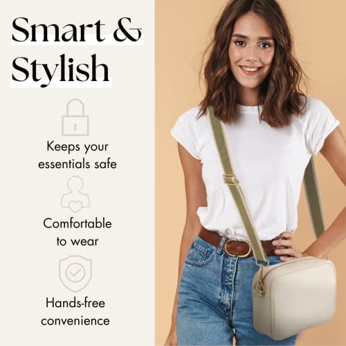 Lily England Ladies Cross Body Bag - Handbag with Adjustable Wide Strap & Gold Purse Chain - Multipurpose Shoulder & Crossbody Bags for Women