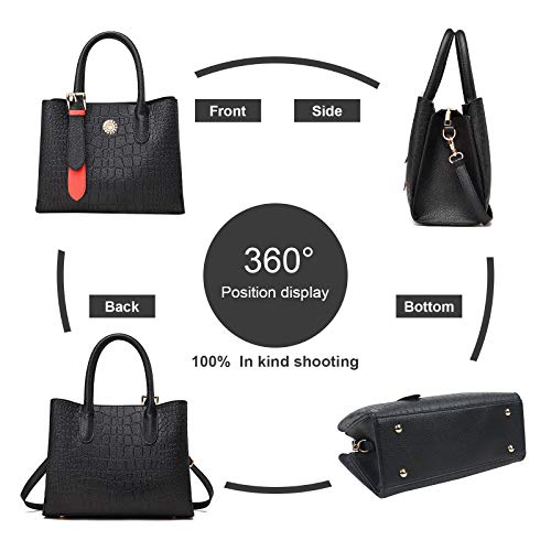 URAQT Womens Handbags, New Top Handle Bag, PU Leather Ladies Shoulder Bag Messenger Bag with Exquisite Metal Pendant, Fashion Tote Bag for Casual & Work, Mother's Day Gift