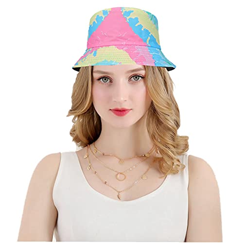 MengPa Unisex Bucket Hat Men Women Summer Travel Sun Fisherman Hats Reversible