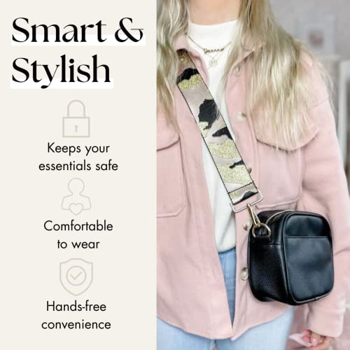 Lily England Ladies Cross Body Bag - Handbag with Adjustable Wide Strap & Gold Purse Chain - Multipurpose Shoulder & Crossbody Bags for Women