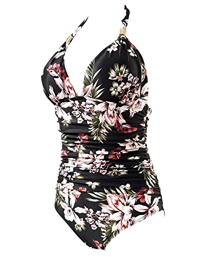 RXRXCOCO Women Tummy Control Bathing Suits for Women Plus Size Swimsuit One Piece Swimwear