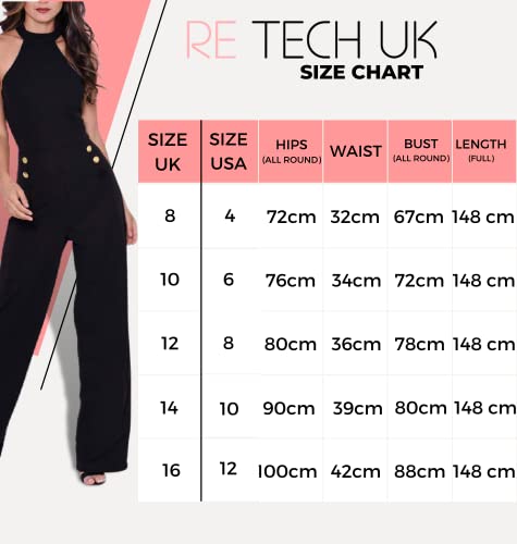 Womens Halterneck Sleeveless Jumpsuit Playsuit Romper Wide Leg Dress Fashion Elegant