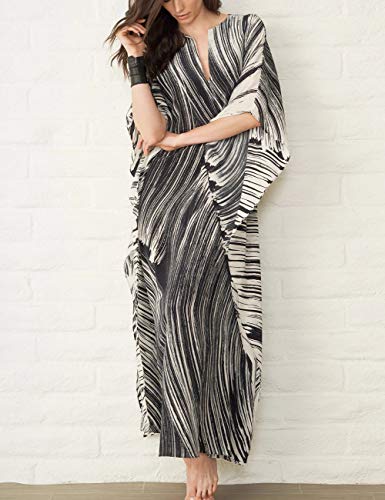 Bsubseach Swimsuit Cover Up for Swimwear Women Kaftan Dresses Summer Caftan with Drawstring