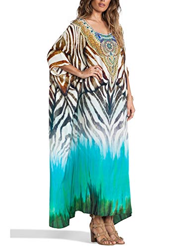 Bsubseach Swimsuit Cover Up for Swimwear Women Kaftan Dresses Summer Caftan with Drawstring