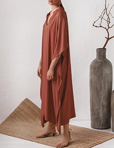 Bsubseach Swimsuit Cover Up for Swimwear Women Kaftan Dresses Summer Caftan with Drawstring