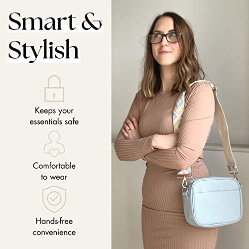 Lily England Ladies Cross Body Bag - Handbag with Adjustable Wide Strap & Gold Purse Chain - Multipurpose Shoulder & Crossbody Bags for Women