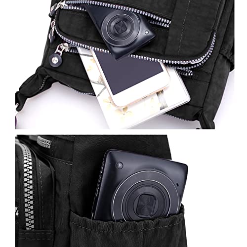 Womens Multi Pocket Casual Canvas Crossbody Bag Travel Purse Messenger Handbag for Shopping Hiking Daily Use