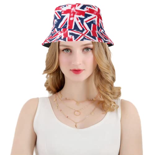 MengPa Unisex Bucket Hat Men Women Summer Travel Sun Fisherman Hats Reversible