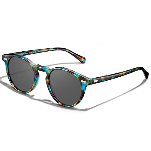 CARFIA Polarised Womens Sunglasses Vintage UV400 Protection Acetate Frame