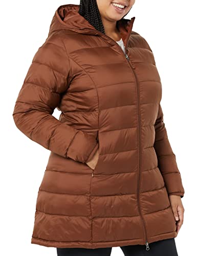 Amazon Essentials Women's Lightweight Water-Resistant Hooded Puffer Coat