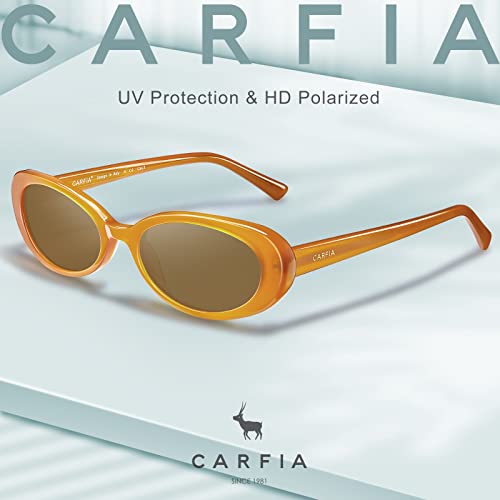 CARFIA Polarised Womens Sunglasses Vintage UV400 Protection Acetate Frame