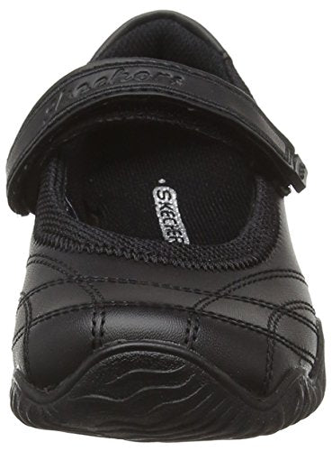 Skechers Girl's Velocity Pouty Mary Janes, Black Smooth Trim
