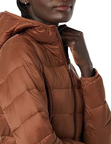 Amazon Essentials Women's Lightweight Water-Resistant Hooded Puffer Coat