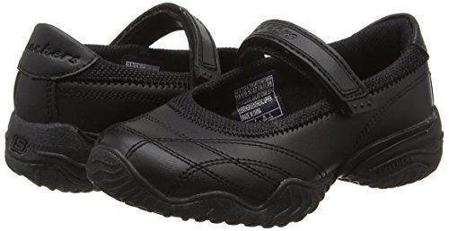 Skechers Girl's Velocity Pouty Mary Janes, Black Smooth Trim