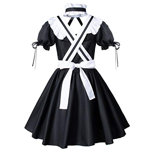 Wannsee Anime French Maid Apron Lolita Fancy Dress Cosplay Costume Furry Cat Ear Gloves Socks Set