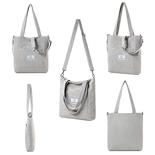 Makukke Corduroy Totes Bag - Women's Shoulder Handbags Big Capacity Shopping Bag