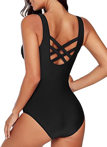 Aleumdr Ladies Gradient Color Block Printed Soft Cup Swimming Suits Sleeveless One Piece Swimming Costume for Women