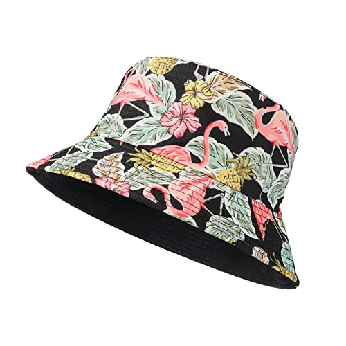 MengPa Unisex Bucket Hat Men Women Summer Travel Sun Fisherman Hats Reversible