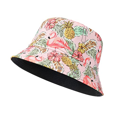 MengPa Unisex Bucket Hat Men Women Summer Travel Sun Fisherman Hats Reversible