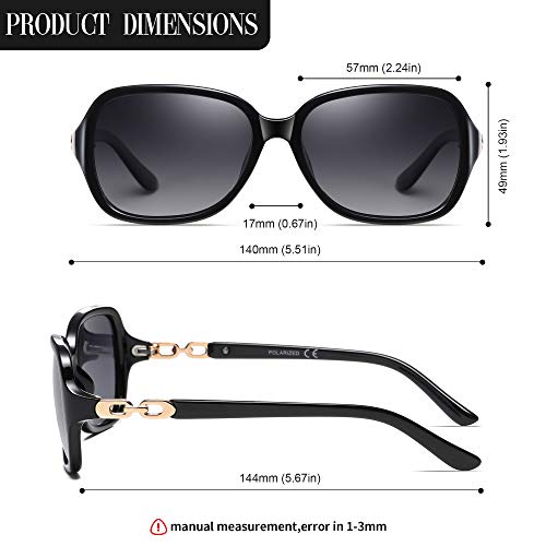 AOMASTE Retro Square Polarized Sunglasses for Women 100% UV400 Protection Lens Driving Outdoor Eyewear