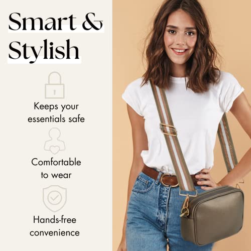 Lily England Ladies Cross Body Bag - Handbag with Adjustable Wide Strap & Gold Purse Chain - Multipurpose Shoulder & Crossbody Bags for Women