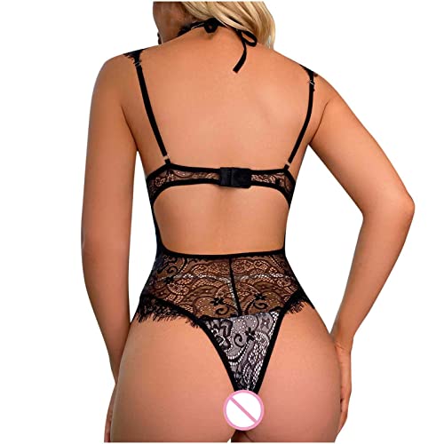 AMhomely Lingerie for Women Naughty Lace Lingerie Teddy Bodysuit Lingerie