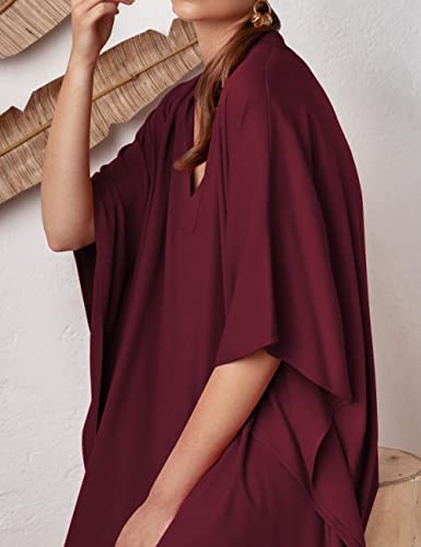 Bsubseach Swimsuit Cover Up for Swimwear Women Kaftan Dresses Summer Caftan with Drawstring