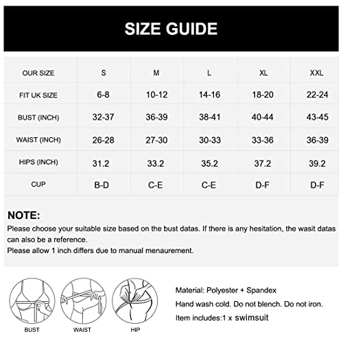 RXRXCOCO Women Tummy Control Bathing Suits for Women Plus Size Swimsuit One Piece Swimwear